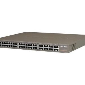 TP-Link 48-port Gigabit Switch, 48 10/100/1000M RJ45 Ports, 1U 19-inch Rack-Mountable Steel Case