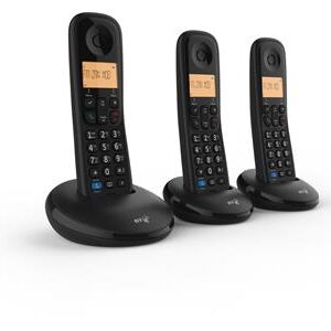 BELL CORDLESS TELEPHONE TRIPLE PACK BLACK