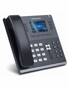 Sangoma - IP Phone S505 Mid Level Phone, 3.5 Inch Color screen, 35 Programable softkeys, 4 x VoIP ac